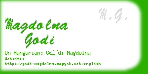 magdolna godi business card